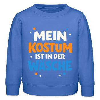 Mon costume est dans la blanchisserie Carnaval Carnaval - Sweat enfant bio Stanley/Stella - carolina blue - Devant - AI Model Kid Female (0cm)