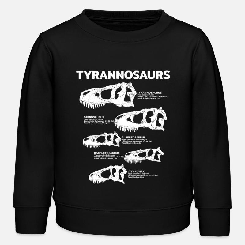 Tyrannosaurus Tarbosaurus Albertosaurus Fact Sheet - Kinder Organic Sweatshirt Mini Changer von Stanley/Stella - Schwarz