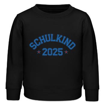 Schulkind 2025 Einschulung College Trikot - Kinder Organic Sweatshirt Mini Changer von Stanley/Stella - Schwarz - Vorne - AI Model Kid Male (0cm)