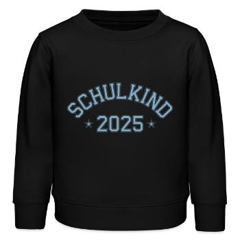 Schulkind 2025 Einschulung College Trikot - Kinder Organic Sweatshirt Mini Changer von Stanley/Stella - Schwarz - Vorne - AI Model Kid Male (0cm)