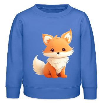 Niedliche Fuchs Illustration - Kinder Organic Sweatshirt Mini Changer von Stanley/Stella - carolina Blue - Vorne - AI Model Kid Female (0cm)