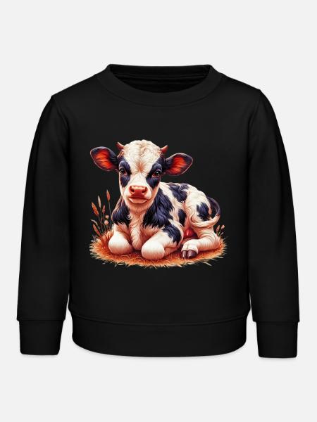 Kuh - Kinder Organic Sweatshirt Mini Changer von Stanley/Stella - Schwarz
