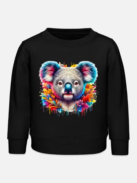 Koala - Kinder Organic Sweatshirt Mini Changer von Stanley/Stella - Schwarz