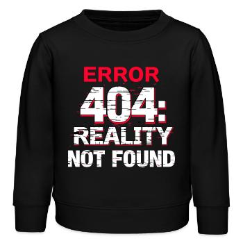 Error: Realität nicht gefunden - Kinder Organic Sweatshirt Mini Changer von Stanley/Stella - Schwarz - Vorne - AI Model Kid Male (0cm)