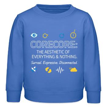 Corecore The Aesthetic of Everything Collage - Kinder Organic Sweatshirt Mini Changer von Stanley/Stella - carolina Blue - Vorne - AI Model Kid Female (0cm)