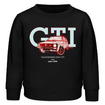 Volkswagen Roter VW GTI M1 Mit GTI Schriftzug - Kinder Organic Sweatshirt Mini Changer von Stanley/Stella - Schwarz - Vorne - AI Model Kid Male (0cm)