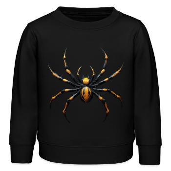 Araignée Poison Jaune Noir - Sweat enfant bio Stanley/Stella - noir - Devant - AI Model Kid Male (0cm)