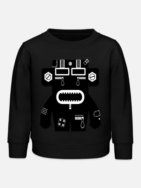 Rene - Tech Monster Collection - Kinder Organic Sweatshirt Mini Changer von Stanley/Stella - Schwarz