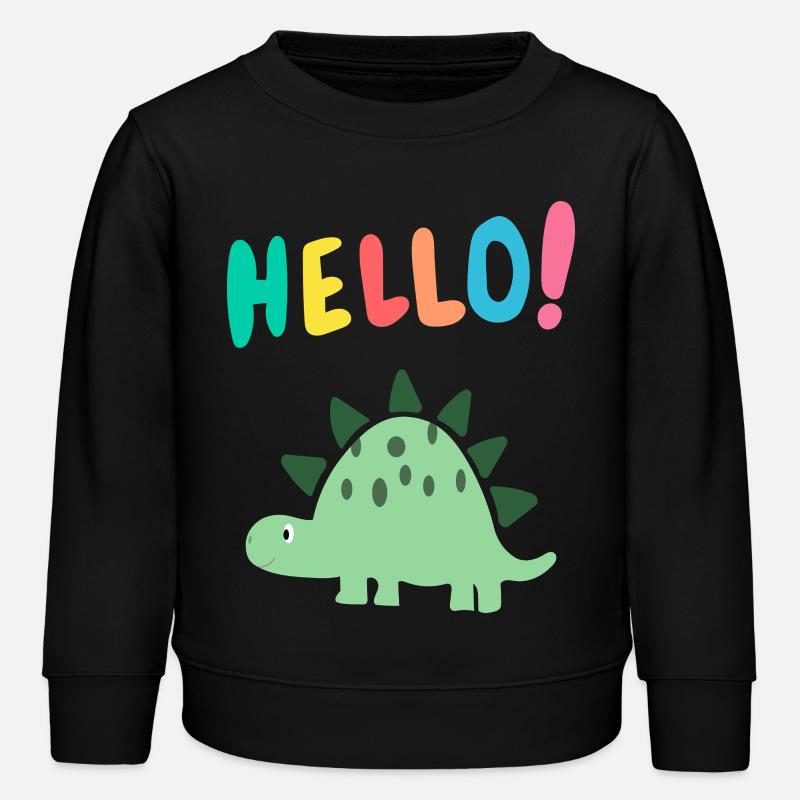 Hello Dino - Motif Dinosaure Mignon - Enfants - Sweat enfant bio Stanley/Stella - noir