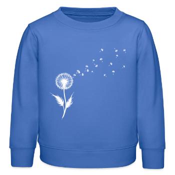 Dandelion Seed Silhouette - Kids Organic Sweatshirt by Stanley/Stella - carolina blue - Front - AI Model Kid Female (0cm)