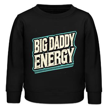 Big Dad Energie Retro - Kinder Organic Sweatshirt Mini Changer von Stanley/Stella - Schwarz - Vorne - AI Model Kid Male (0cm)