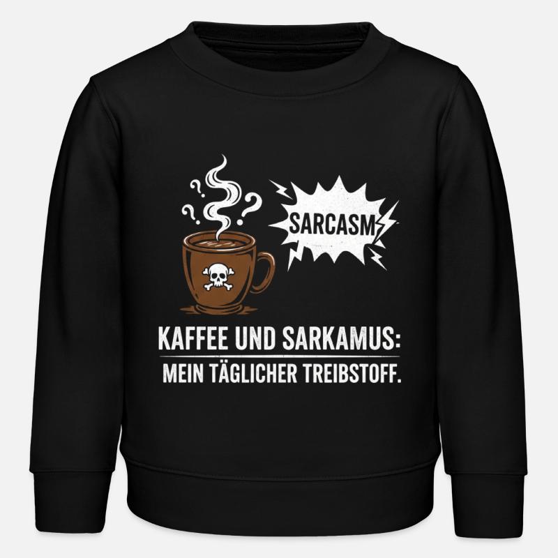 Café et sarcasme - Sweat enfant bio Stanley/Stella - noir