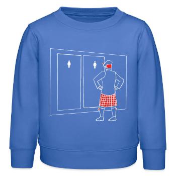 Kilt Scotland Scotland Jupe Tartan - Sweat enfant bio Stanley/Stella - carolina blue - Devant - AI Model Kid Female (0cm)