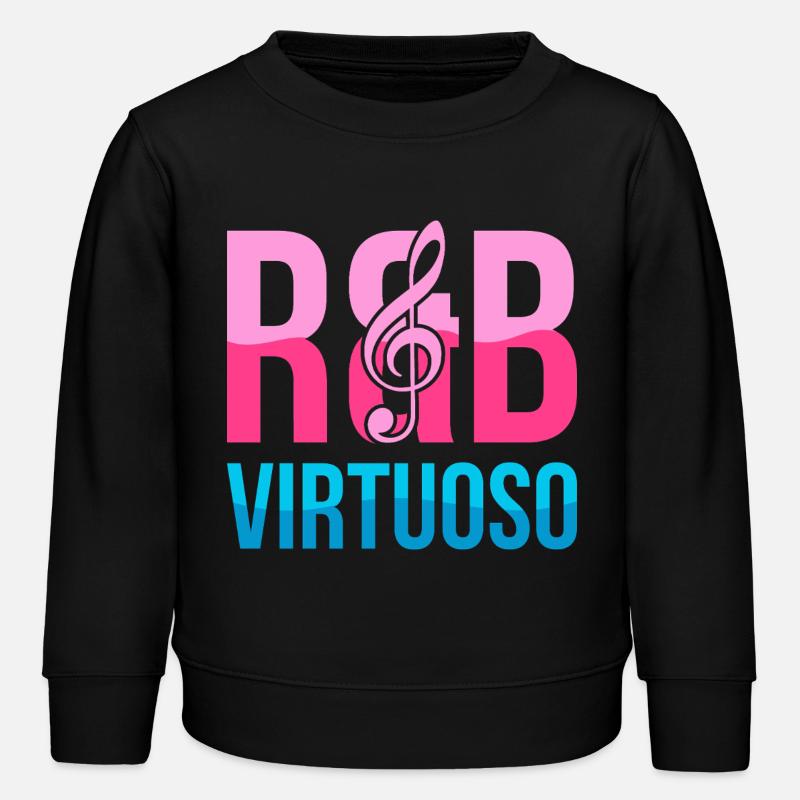 RnB Musikvirtuose E2 Pink Candy - Kinder Organic Sweatshirt Mini Changer von Stanley/Stella - Schwarz