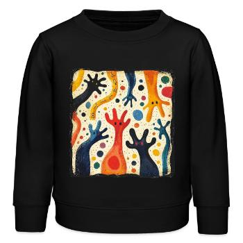 Egalite Gleichwertigkeit aller Menschen - Kinder Organic Sweatshirt Mini Changer von Stanley/Stella - Schwarz - Vorne - AI Model Kid Male (0cm)