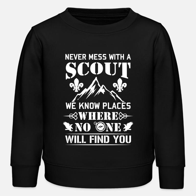Never mess with a Scout no one will find you - Sweat enfant bio Stanley/Stella - noir