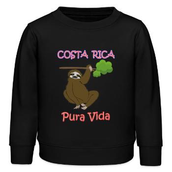 Costa Rica - Kinder Organic Sweatshirt Mini Changer von Stanley/Stella - Schwarz - Vorne - AI Model Kid Male (0cm)