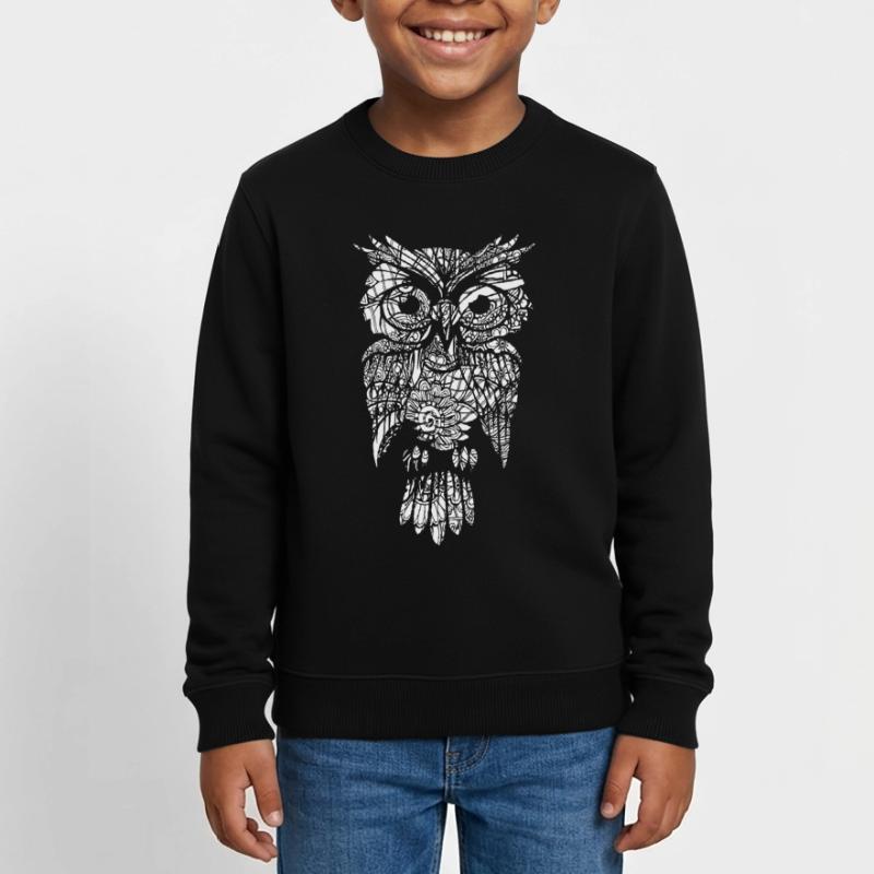 Eule Eule Blumenmuster Kinder Organic Sweatshirt Mini Changer von Stanley/Stella