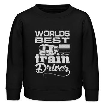 Conducteur de train - Sweat enfant bio Stanley/Stella - noir - Devant - AI Model Kid Male (0cm)