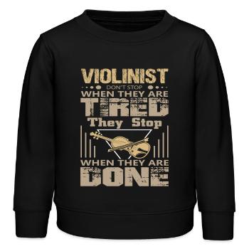 Violoniste violoniste - Sweat enfant bio Stanley/Stella - noir - Devant - AI Model Kid Male (0cm)