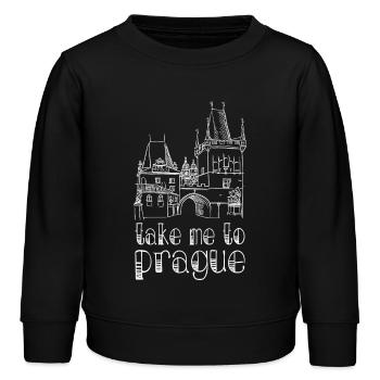 Prag - Kinder Organic Sweatshirt Mini Changer von Stanley/Stella - Schwarz - Vorne - AI Model Kid Male (0cm)