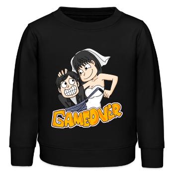 Jeu sur cadeau drôle de mariage - Sweat enfant bio Stanley/Stella - noir - Devant - AI Model Kid Male (0cm)