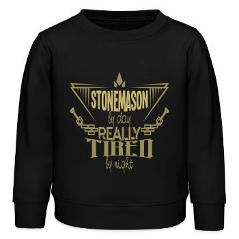 Tailleur de pierre - Sweat enfant bio Stanley/Stella - noir - Devant - AI Model Kid Male (0cm)