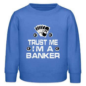 Banker - Kinder Organic Sweatshirt Mini Changer von Stanley/Stella - carolina Blue - Vorne - AI Model Kid Female (0cm)