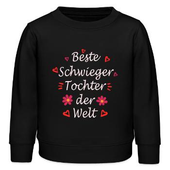 Beste Schwiegertochter - Kinder Organic Sweatshirt Mini Changer von Stanley/Stella - Schwarz - Vorne - AI Model Kid Male (0cm)