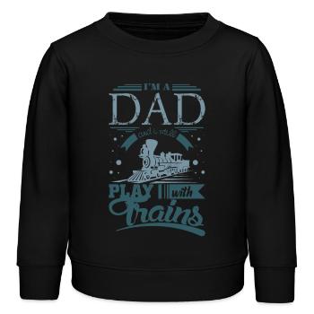 Modelleisenbahn Papa - Kinder Organic Sweatshirt Mini Changer von Stanley/Stella - Schwarz - Vorne - AI Model Kid Male (0cm)