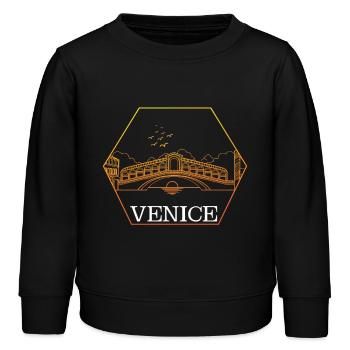 Venise - Sweat enfant bio Stanley/Stella - noir - Devant - AI Model Kid Male (0cm)