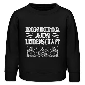 Pâtissier - Sweat enfant bio Stanley/Stella - noir - Devant - AI Model Kid Male (0cm)