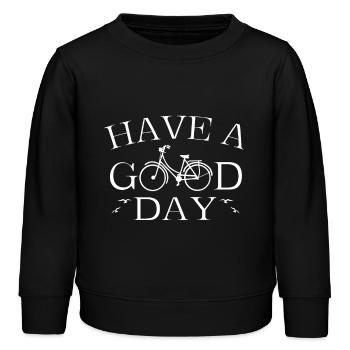 J’ai un bon jour - Sweat enfant bio Stanley/Stella - noir - Devant - AI Model Kid Male (0cm)