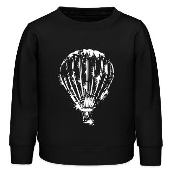 Heißluftballon - Kinder Organic Sweatshirt Mini Changer von Stanley/Stella - Schwarz - Vorne - AI Model Kid Male (0cm)