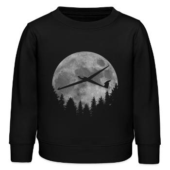 Segelflugzeug Mond - Kinder Organic Sweatshirt Mini Changer von Stanley/Stella - Schwarz - Vorne - AI Model Kid Male (0cm)