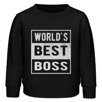 Worlds best boss - Kinder Organic Sweatshirt Mini Changer von Stanley/Stella - Schwarz - Vorne - AI Model Kid Male (0cm)