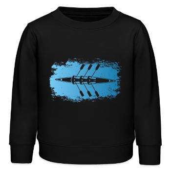 Rudern - Kinder Organic Sweatshirt Mini Changer von Stanley/Stella - Schwarz - Vorne - AI Model Kid Male (0cm)