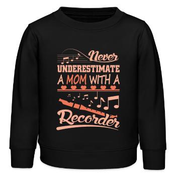 Recorder Nut - Kids Organic Sweatshirt by Stanley/Stella - black - Front - AI Model Kid Male (0cm)