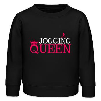 Jogging Queen - Kinder Organic Sweatshirt Mini Changer von Stanley/Stella - Schwarz - Vorne - AI Model Kid Male (0cm)