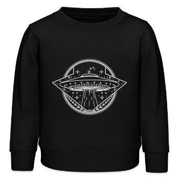 Ufo - Kinder Organic Sweatshirt Mini Changer von Stanley/Stella - Schwarz - Vorne - AI Model Kid Male (0cm)
