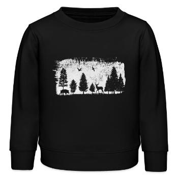 Forêt Animaux Conception - Sweat enfant bio Stanley/Stella - noir - Devant - AI Model Kid Male (0cm)