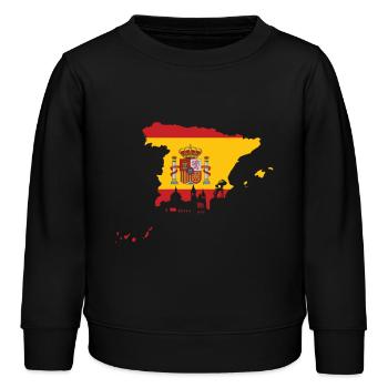 Spanische flagge - Kinder Organic Sweatshirt Mini Changer von Stanley/Stella - Schwarz - Vorne - AI Model Kid Male (0cm)