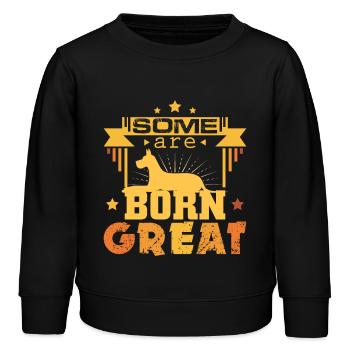 Deutsche Dogge - Kinder Organic Sweatshirt Mini Changer von Stanley/Stella - Schwarz - Vorne - AI Model Kid Male (0cm)