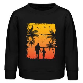 Vater und Sohn - Kinder Organic Sweatshirt Mini Changer von Stanley/Stella - Schwarz - Vorne - AI Model Kid Male (0cm)