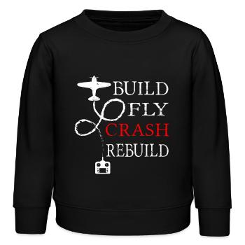 Model fliers - Kids Organic Sweatshirt by Stanley/Stella - black - Front - AI Model Kid Male (0cm)