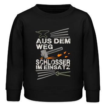 Schlosser - Kinder Organic Sweatshirt Mini Changer von Stanley/Stella - Schwarz - Vorne - AI Model Kid Male (0cm)