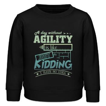 Agility - Kinder Organic Sweatshirt Mini Changer von Stanley/Stella - Schwarz - Vorne - AI Model Kid Male (0cm)