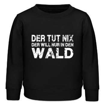 Der will in den wald - Kinder Organic Sweatshirt Mini Changer von Stanley/Stella - Schwarz - Vorne - AI Model Kid Male (0cm)