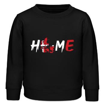 Dänemark Home - Kinder Organic Sweatshirt Mini Changer von Stanley/Stella - Schwarz - Vorne - AI Model Kid Male (0cm)