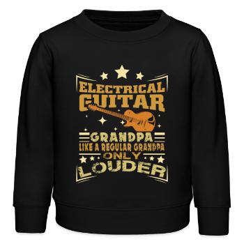 E-guitare grand-père - Sweat enfant bio Stanley/Stella - noir - Devant - AI Model Kid Male (0cm)